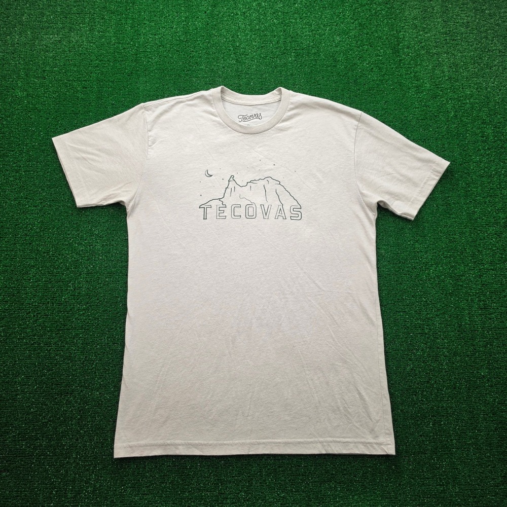 Tecovas Mountain Desert Graphic Tshirt Mens Medium Sand Beige Short Sleeve